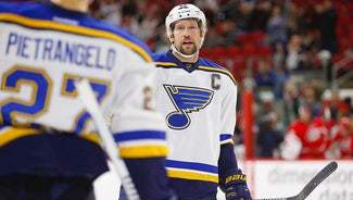 Next Story Image: Backes leading by example as he anchors the Blues' prolific top line